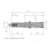 Сверло ступенчатое D1=12 mm, L1=30mm, D2=16 mm, L2=18mm, L=70mm, D=10 RH (123016187010R)