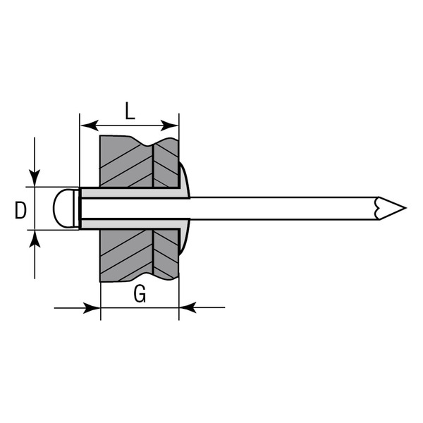 Стальные заклепки ЗУБР Профессионал 4.0х10 мм 1000 шт. 31312-40-10
