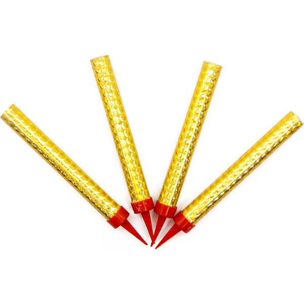 Свеча Фонтан для торта, 40 сек, 12 см, 4 шт. с держат.