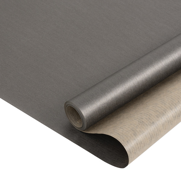 Упаковочная бумага, Крафт 40гр (0,68*10 м) Графит, 1 шт.