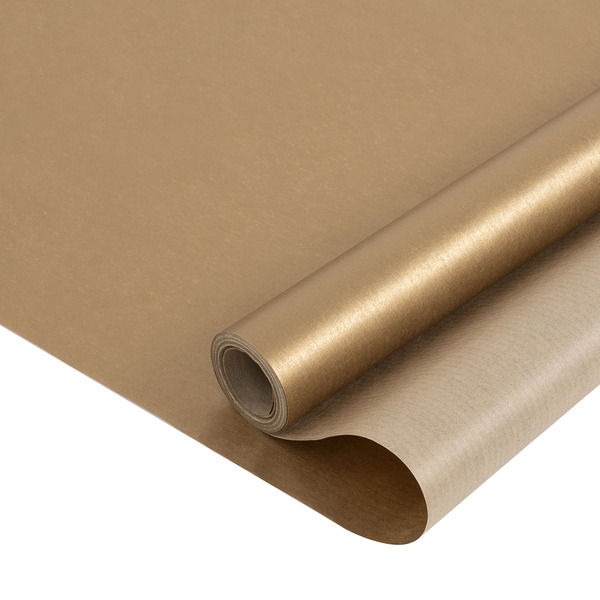 Упаковочная бумага, Крафт 40гр (0,68*10 м) Золото, 1 шт.