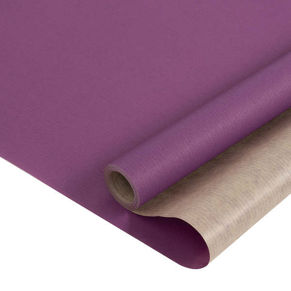 Упаковочная бумага, Крафт 40гр (0,68*10 м) Сиреневый, 1 шт.