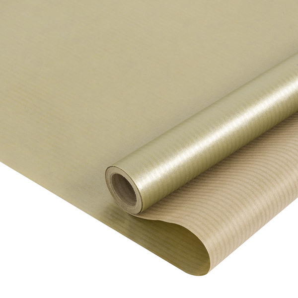 Упаковочная бумага, Крафт 40гр (0,68*10 м) Античное золото, 1 шт.