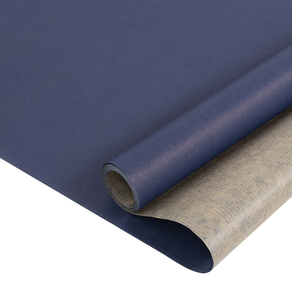 Упаковочная бумага, Крафт 40гр (0,68*10 м) Синий, 1 шт.