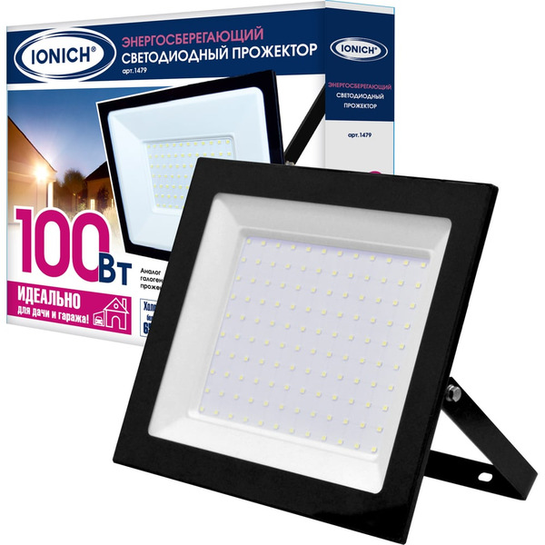 Светодиодный прожектор IONICH IFLSLED-DOB-100-865-BL-IP65 1479