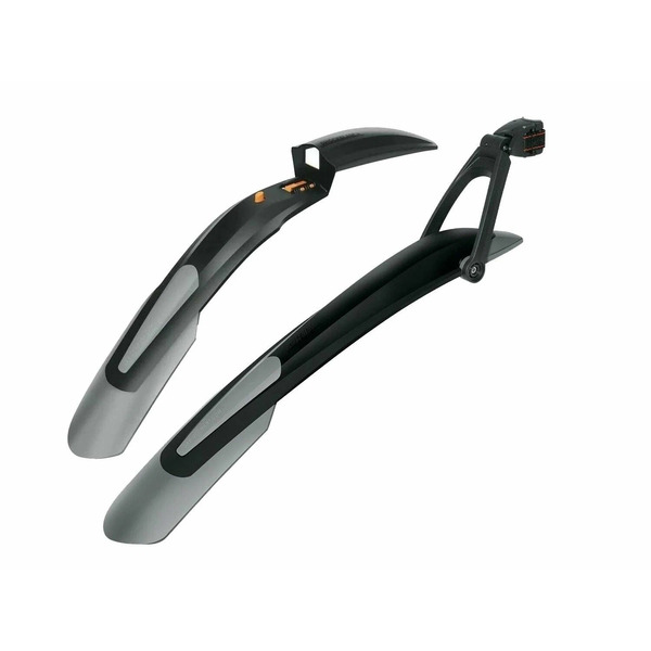 Комплект крыльев Stels 26"-27,5" Velbor, пластиковые, чёрно-серые (аналог SKS Shockblade X-Blade), VelBorSKS