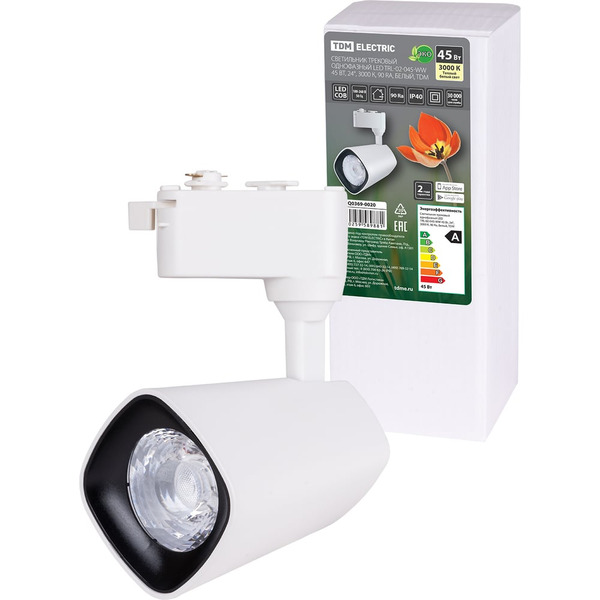 Трековый однофазный светильник TDM ELECTRIC TRL-02-045-WB SQ0369-0019