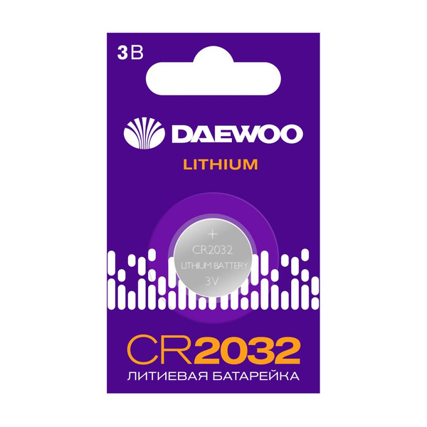 Литиевая батарейка DAEWOO CR2032 Lithium BL-1 5034174