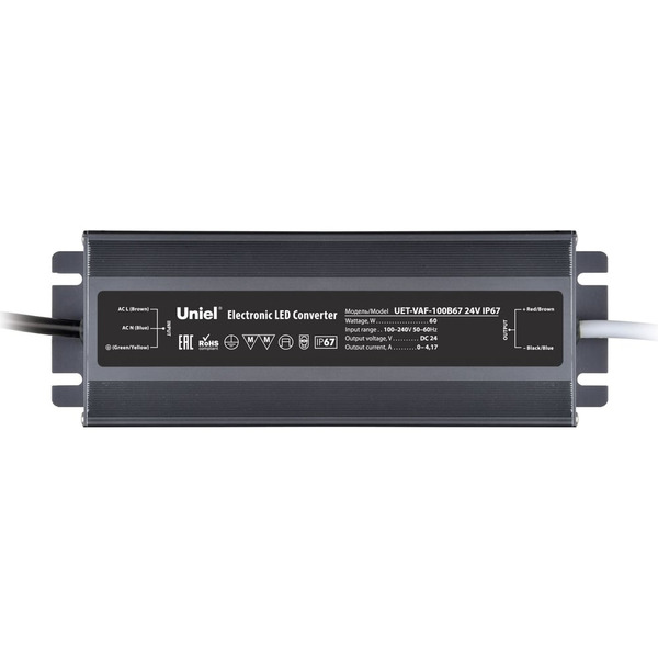 Ультратонкий блок питания Uniel UET-VAF-100B67 UL-00009367