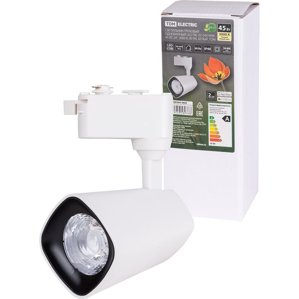 Трековый однофазный светильник TDM ELECTRIC TRL-02-045-WW SQ0369-0020