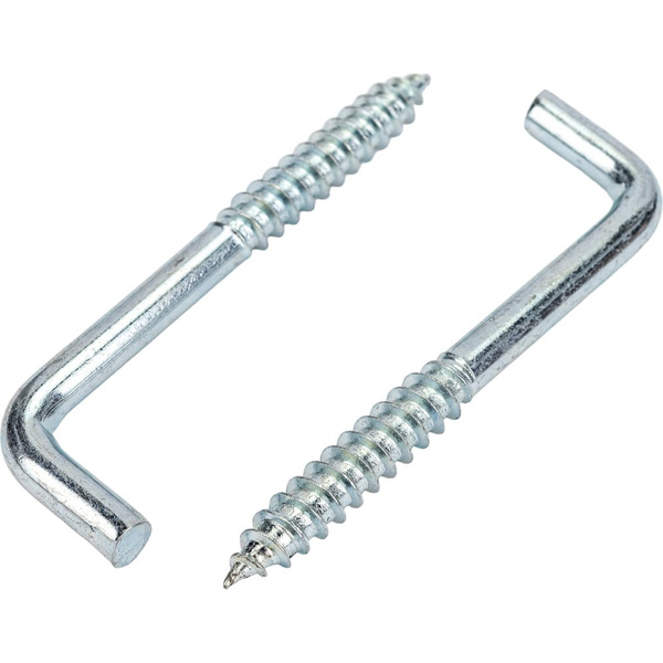 L-образный оцинкованный крюк-шуруп ЕВРОПАРТНЕР d7,1хL75 мм 2 шт. 13 0643 1