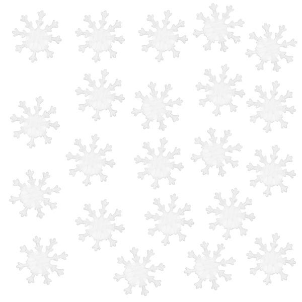 Декоративное украшение Снежинки, 2,5 см, Белый, 25 шт.