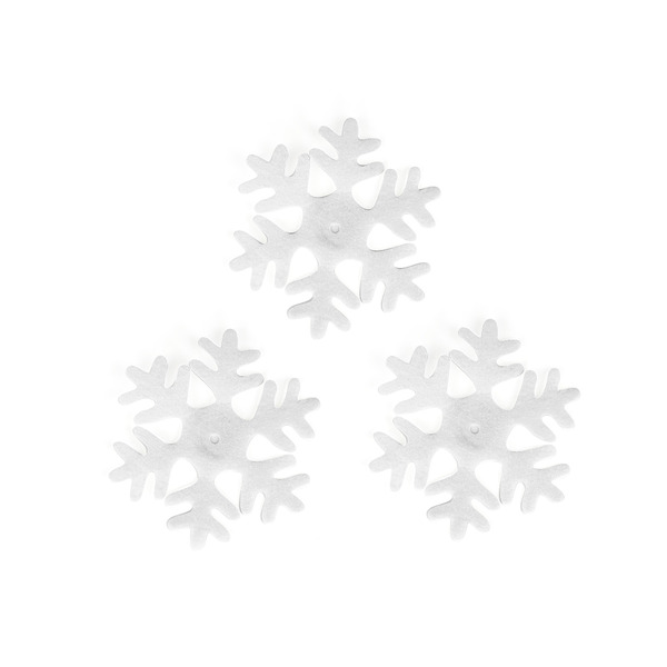 Декоративное украшение Снежинки Пушинки, 15 см, Белый, 5 шт.