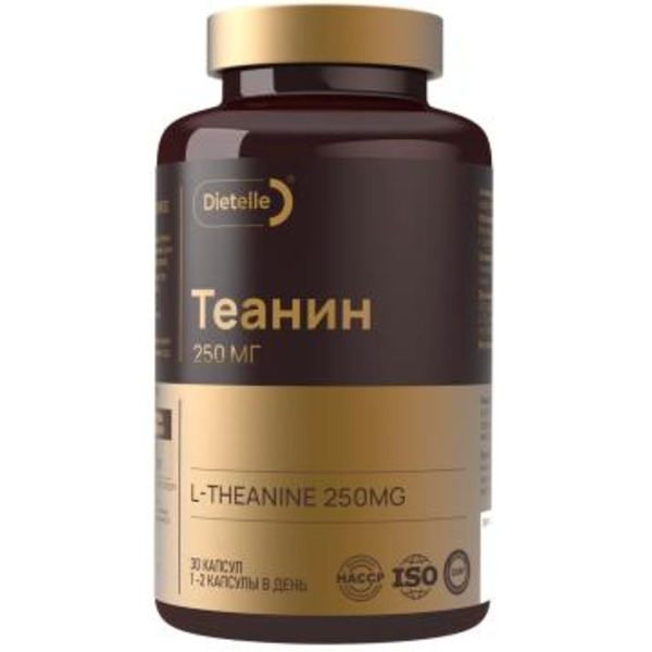 Dietelle, Теанин + B6 (пиридоксина гидрохлорид)_new, капсулы, 30 шт.